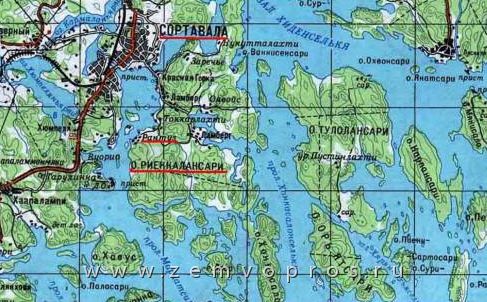 Карта Ладожского Озера